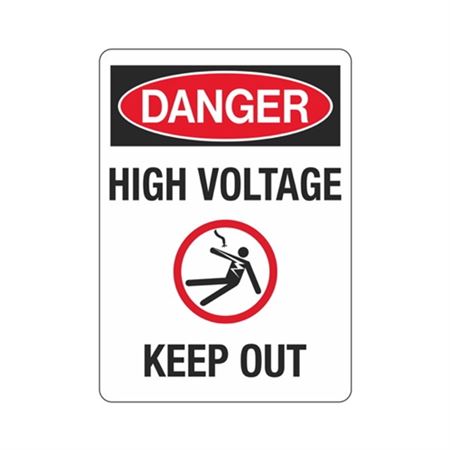 Danger High Voltage (Graphic) Keep Out Sign